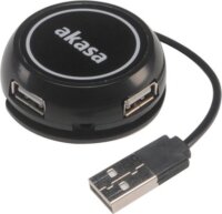 Akasa Connect4C 4-IN-1 USB 2.0 HUB (4 port) Fekete