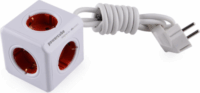 Allocacoc PowerCube Hosszabbító 1.5m Fehér/Piros