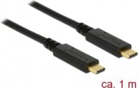 Delock 83661 USB-C (apa - apa) kábel 1m - Fekete