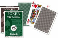 Piatnik Plasztik Póker kártyacsomag 1x55lap Barna-zöld