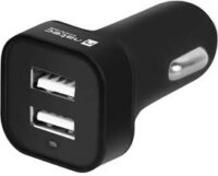 Natec EM Autós 2xUSB töltő (5V / 2.1A) Fekete