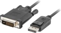 Lanberg CA-DPDV-10CU-0018-BK DisplayPort apa - DVI anya kábel 1.8m - Fekete