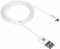 Canyon Lightning apa - USB-A apa Adat- és töltőkábel 1m - Fehér