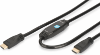 Digitus AK-330105-100-S HDMI-A apa - HDMI-A apa Nagy sebességű kábel erősítővel 10m Fekete