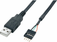 Akasa EXUSBIE-40 USB 2.0 anya - USB 2.0 apa Belső összekötő kábel 40cm - Fekete