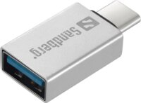 Sandberg 136-24 USB-C apa - USB 3.0-A anya Adapter - Ezüst