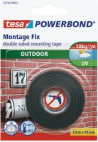 Tesa Powerbond 19mm x 1.5m Kültéri kétoldalas ragasztó - Fekete