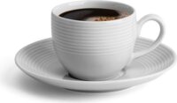 Rotberg Elegante 100ml Porcelán Mokkáscsésze 6 darabos + alj - Fehér
