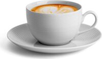 Rotberg Elegante 250ml Porcelán Kávéscsésze 6 darabos + alj - Fehér