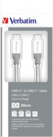 Verbatim 48867 USB-C (apa - apa) kábel 0.3m - Ezüst