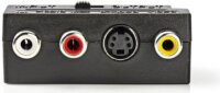 Nedis Scart - S-Video + 3x RCA (anya - anya) adapter - Fekete
