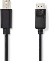 Nedis CCGP37400BK10 DisplayPort - Mini DisplayPort (apa - apa) kábel 1m - Fekete