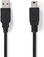 Nedis CCGT60300BK20 USB-A apa - MiniUSB-B apa Összekötő kábel 2m - Fekete