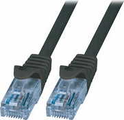 Logilink CP3083U U/UTP CAT6a Patch kábel 7.5m Fekete