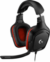 Logitech G332 Gaming Headset - Fekete/Piros
