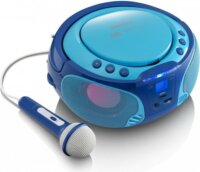Lenco SCD-650 Rádió karaoke mikrofonnal - Kék