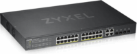 Zyxel GS1920-24V2-EU0101F Smart Gigabit Switch Fekete + STANDALONE VAGY NEBULAFLEX CLOUD