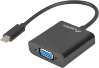 Lanberg USB-C apa - VGA anya adapter - Fekete