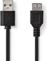 Nedis CCGP60010B02 USB 2.0 Hosszabbító kábel 0.2m - Fekete