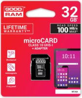 Goodram 32GB M1AA microSDHC UHS-I CL10 memóriakártya + Adapter