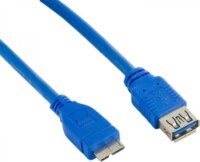 4World Kábel USB 3.0 AF- Micro BM 5.0m kék
