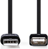 Nedis USB 2.0 hosszabbító kábel 2m - Fekete
