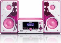 Lenco MC-020 Princess Bluetooth Mikro HiFi torony - Pink