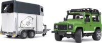 Bruder: Land Rover defender terepjáró lóval és lószállítóval