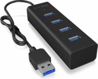 RaidSonic IcyBox USB 3.0 HUB (4 port) Fekete