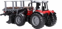 Bruder Massey Ferguson 7480 Homlokrakodóval és rönkszállitóval