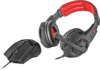 Trust GXT 784 Gaming Headset Fekete/Piros + Egér