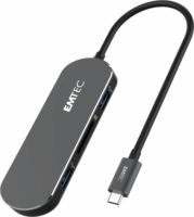 Emtec ECHUBT650C USB-C HUB (3x USB Type A +1x Type C port) Fekete