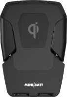 miniBatt PowerDRIVE Szellőzőrácsba illeszthető vezeték nélküli Qi töltővel ellátott telefontartó10W