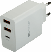 Canyon Hálózati MultixUSB töltő (2xUSB-A: 5V/2.4A + USB-C/PD: 30W)