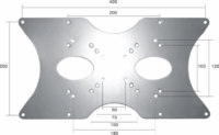 NewStar FPMA-VESA400 VESA adapter lemez LCD TV/Monitor tartókhoz - Ezüst