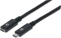Manhattan USB 3.1 hosszabbító kábel 0.50m - Fekete