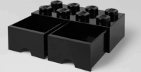LEGO 40061733 Brick Drawer 8 Tárolódoboz - Fekete