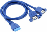 Akyga AK-CA-62 USB 3.0 19-pin header - 2x USB 3.0 A adapter