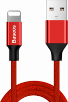 Baseus Yiven Lightning apa - USB-A apa Adat- és töltőkábel 1.8m - Piros