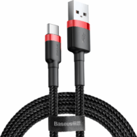 Baseus Cafule USB2.0 apa - USB-C apa Adat- és töltőkábel 2m - Fekete/Piros