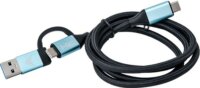 i-tec USB-C - USB-C + USB 3.0 Adapter kábel 1m - Fekete