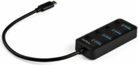 Startech HB30C4AIB USB 3.0 HUB (4 port) - Fekete