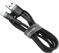 Baseus Cafule USB-A apa - Lightning apa iPhone töltőkábel 1m - Fekete/Szürke