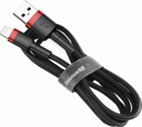 Baseus Cafule USB-A apa - Lightning apa iPhone töltőkábel 2m - Fekete/Piros