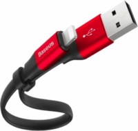 Baseus Nimble USB-A apa - Lightning apa iPhone töltőkábel 0.23m - Fekete/Piros