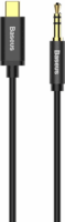 Baseus Yiven USB-C - JACK Összekötő kábel 1.2m (USB-C apa - 3.5mm jack apa) Fekete