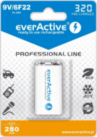 everActive Professional Line 6F22 9V 320 mAh Ni-MH Újratölthető elem (1 db / csomag)
