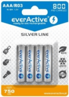 EverActive Silver Line R03 AAA 800 mAh Ni-MH Újratölthető elem (4 db / csomag)