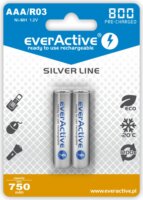 EverActive Silver Line R03 AAA 800 mAh Ni-MH Újratölthető elem (2 db / csomag)