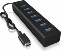 RaidSonic Icy Box IB-HUB1700-C3 USB 3.0 HUB (7 port) Fekete